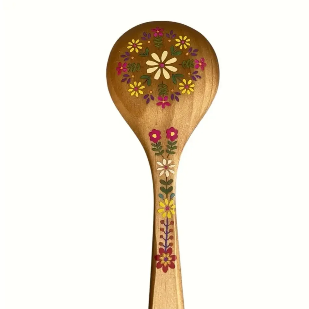 NWT Natural Life Cutest Wooden Spoon Ever “Enjoy The Little Things” Floral Spoon
